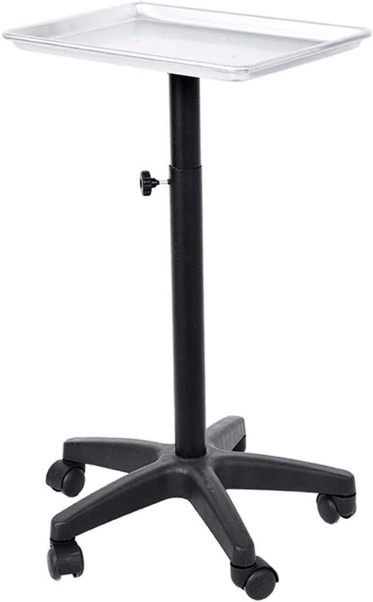 SnelShoppen - Rolling Salon Trolley - Aluminium Haarsalon Kar met 1.5m Vrije Wielen - 45x33x65cm - Multifunctionele Opslag voor Kappers, Medische Wink