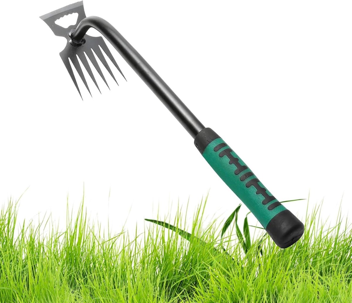 Weed Cutter met 6 Tanden en Maaihaak, Ideaal voor Onkruidverwijdering in Tuin en Gazon
