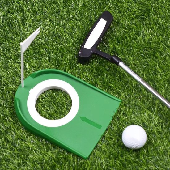 Golf Putting Cup Set met Vlag - 2 Stuks voor Binnen en Buiten, Ideaal voor Golftraining, Verbeter je Putting en Swingpositie met Verstelbare Holen en Vlaggen van GOLF — afbeelding 2