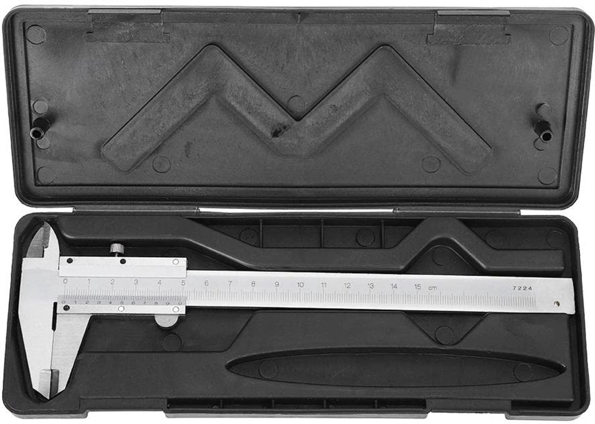 Vernier meetinstrument 0-150mm - carbon staal - hoge nauwkeurigheid - ideaal voor precisie metingen - ShopVlot