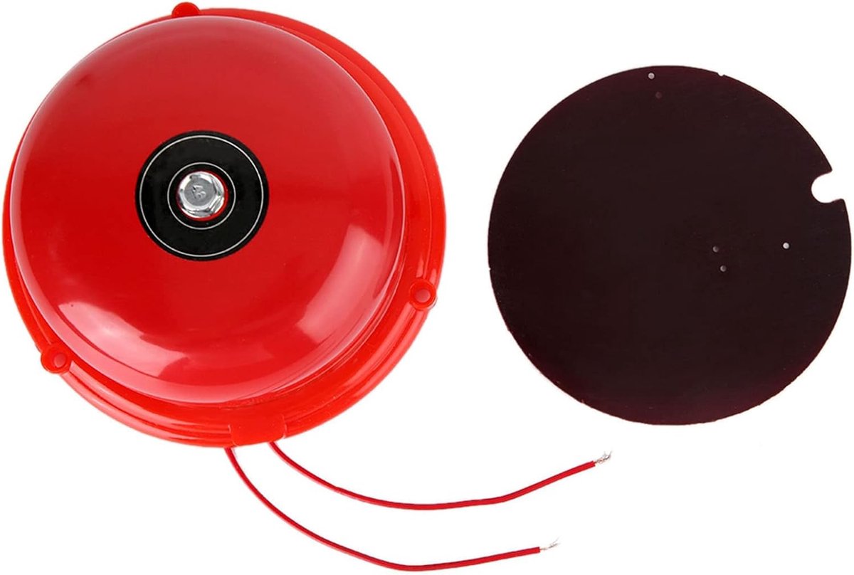 SnelShoppen - 100dB Elektrische Bel 4 Inch RVS Binnen Schoktype Elektrische Bel voor Brandalarm, Notificatie, School, Station (220V)