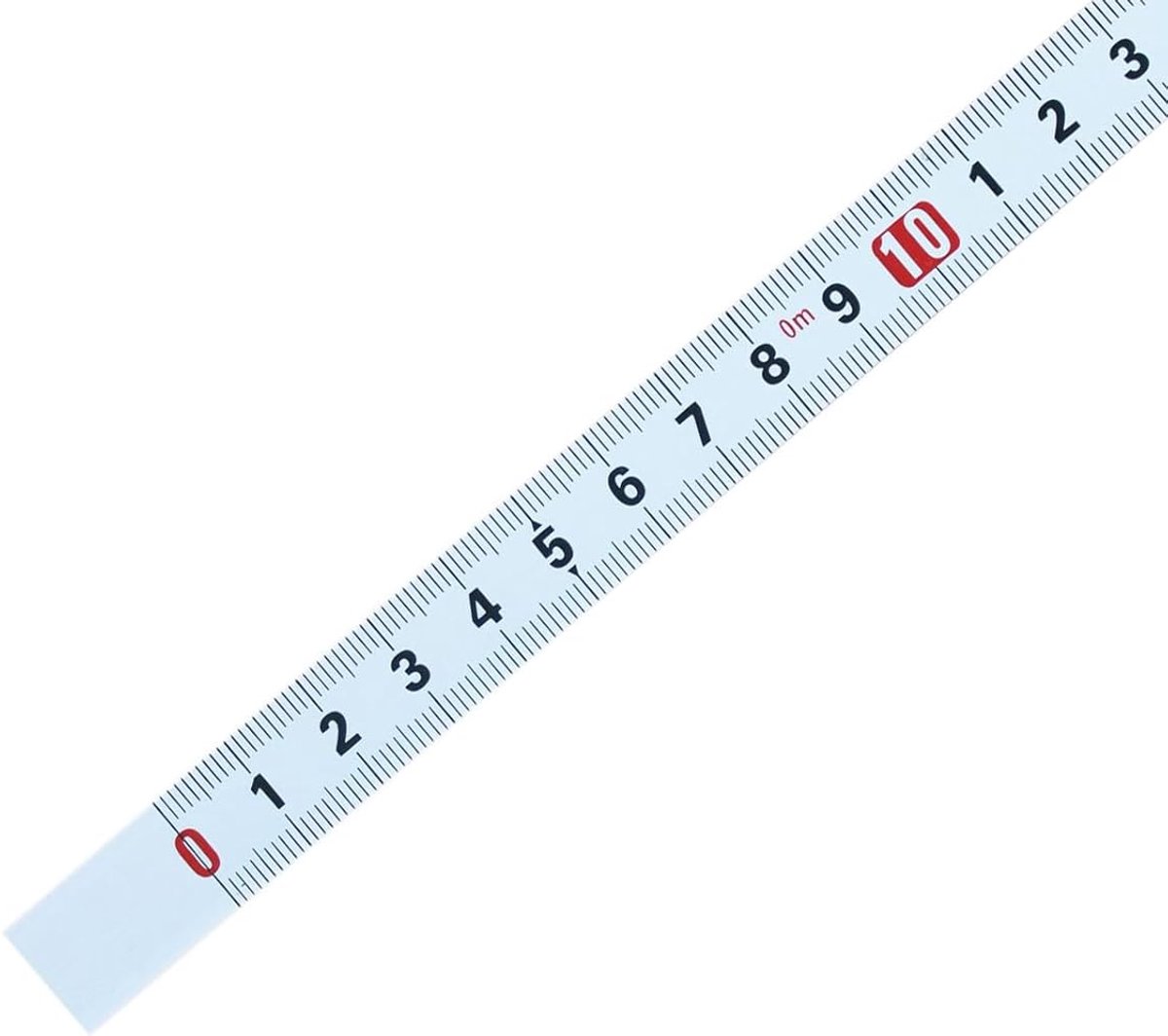 SnelShoppen - Zelfklevende Metrische Schaal Liniaal RVS Gehard Tape Meetlint voor T-Track Router Tafelzaag Houtbewerkingsgereedschap (Wit, Middel 0-2M