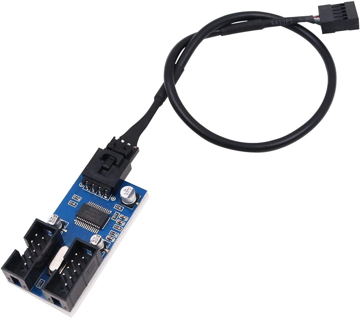 USB 2.0 Header Splitter 9 Pin - 1 naar 2 Adapter - Duurzaam ontwerp - Vergroot je aansluitmogelijkheden - ShopVlot
