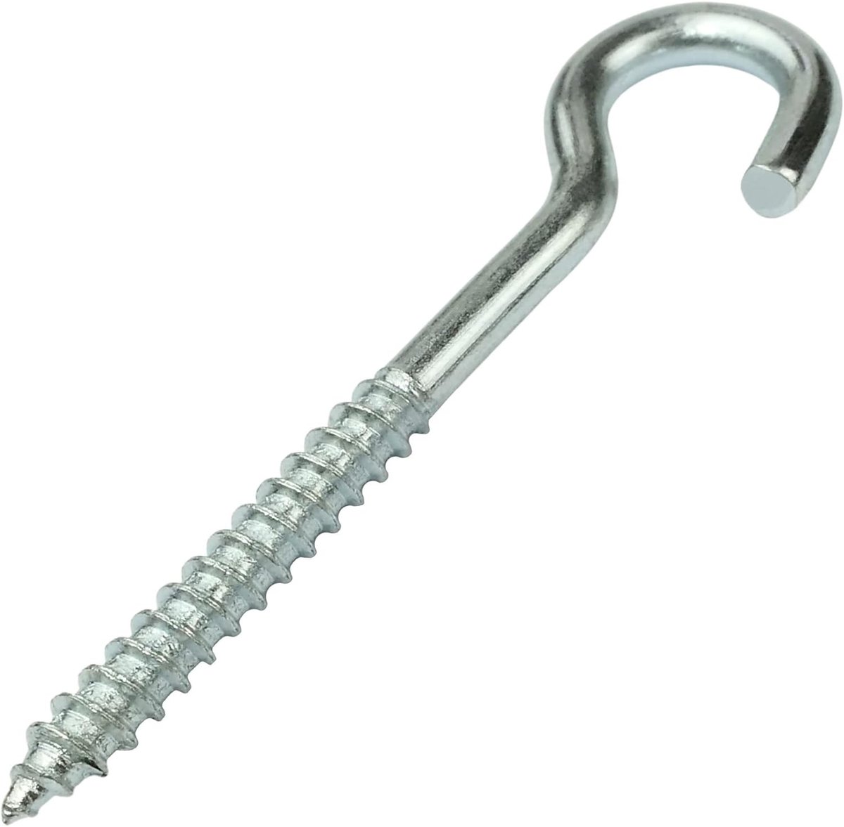 SnelShoppen - Set van 25 C-vormige schroefhaken met zelftappende schroef Ø 3x30 mm - Open haak van gegalvaniseerd staal - Kleur zilver voor robuuste b