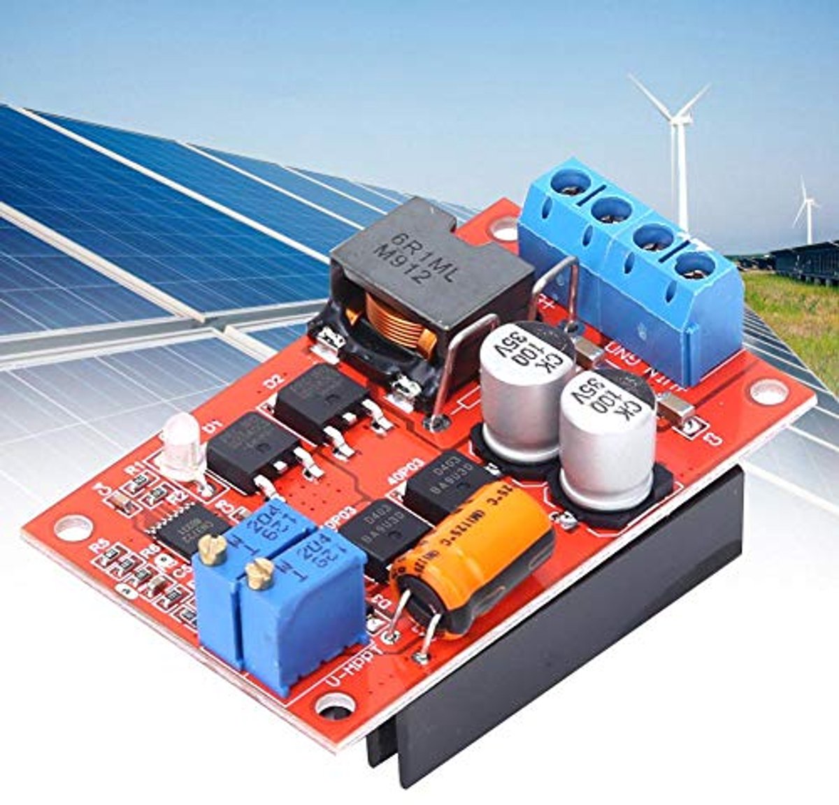 SnelShoppen - 5A MPPT Zonnepaneel Regulator - Solar Accu Oplaadcontroller met Hoge Frequentie en Lage Impedantie - Efficiënte Slimme Oplader voor Tuin