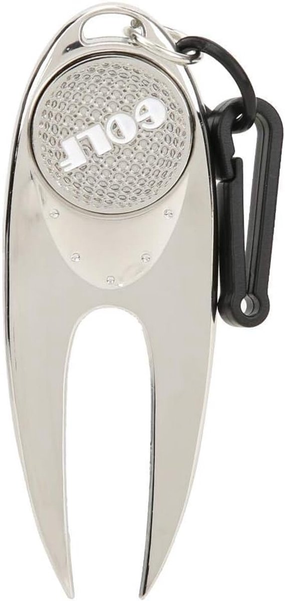 SnelShoppen - Golf Divot Tool Lichtgewicht Metaal Divot Herstel Tool met Sleutelhanger voor Eenvoudig Draagbare Golf Reparatie Accessoire