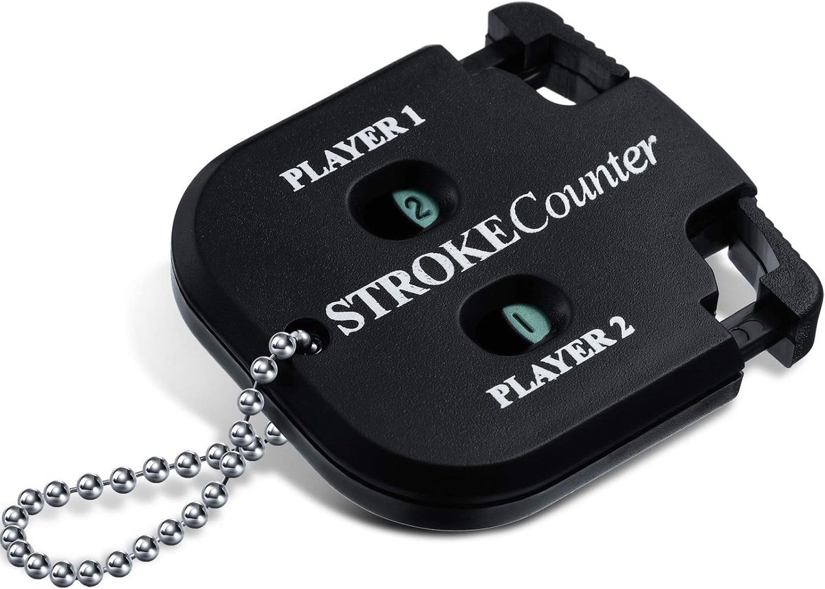 SnelShoppen - Golfscoreteller voor 2 Spelers, Mini Slagteller met 2 Cijfers, Praktische Golfscore-indicator, Vierkant Ontwerp met Lanyard voor Golfacc