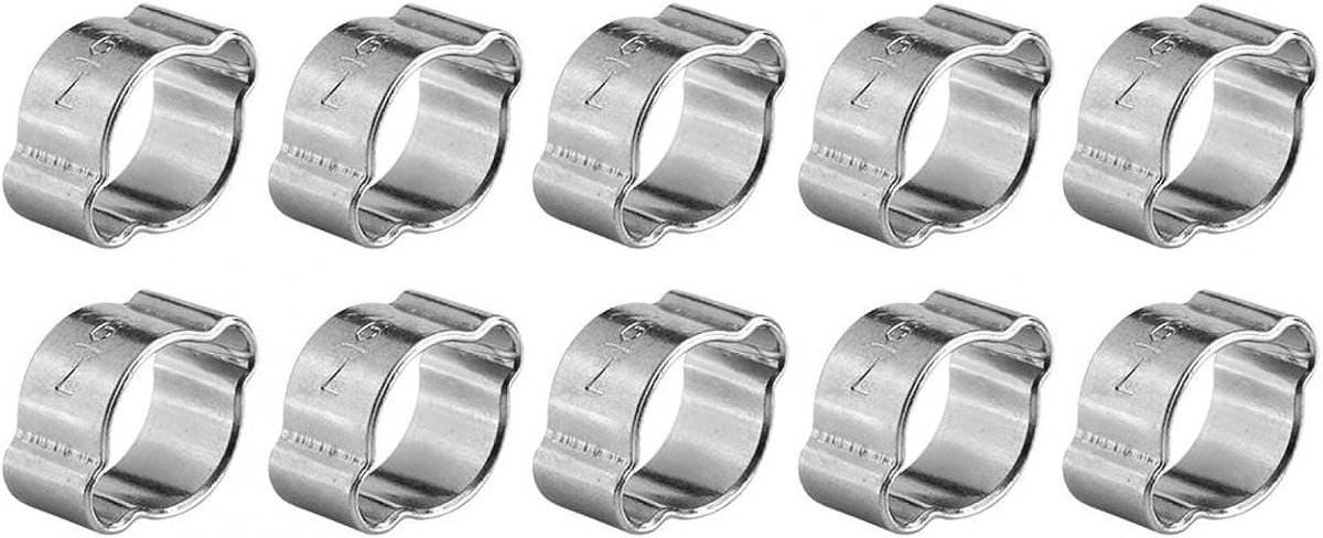 SnelShoppen - 10 Stuks Verstelbare RVS Slangklemmen Galvaniseerd 7-9mm - Stevige Slangbevestiging voor Tuin, Keuken en Klussen