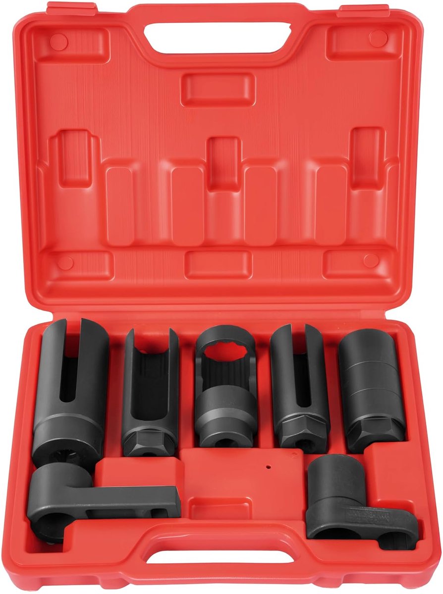 SnelShoppen - Set van 7 zuurstofsensor-trekkers 3/8 inch en 1/2 inch voor het verzenden van oliedruk, chroom-vanadium staal, corrosiebestendig, ideaal