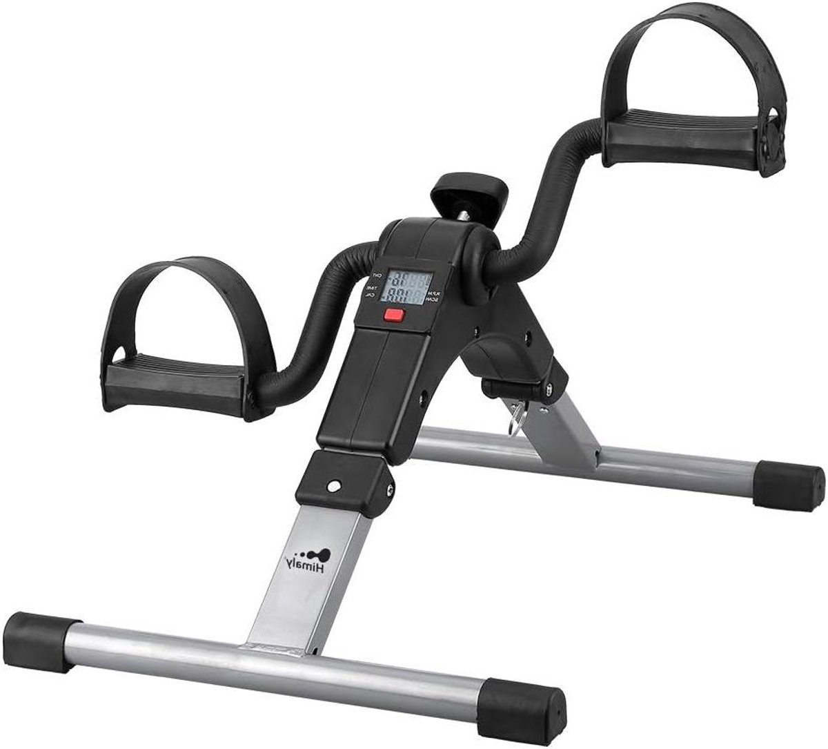 Minibike Hometrainer - Bewegingstrainer Pedalen - Thuis Fitness - Opvouwbaar Ontwerp - 55 Pond - Zilverkleurig