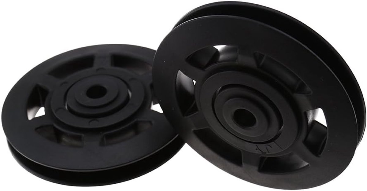 SnelShoppen - 2Pcs 95mm Lager Ronde Pulley Wiel Kabel Lift Sport Slijtvast Apparatuur - Duurzaam en Betrouwbaar