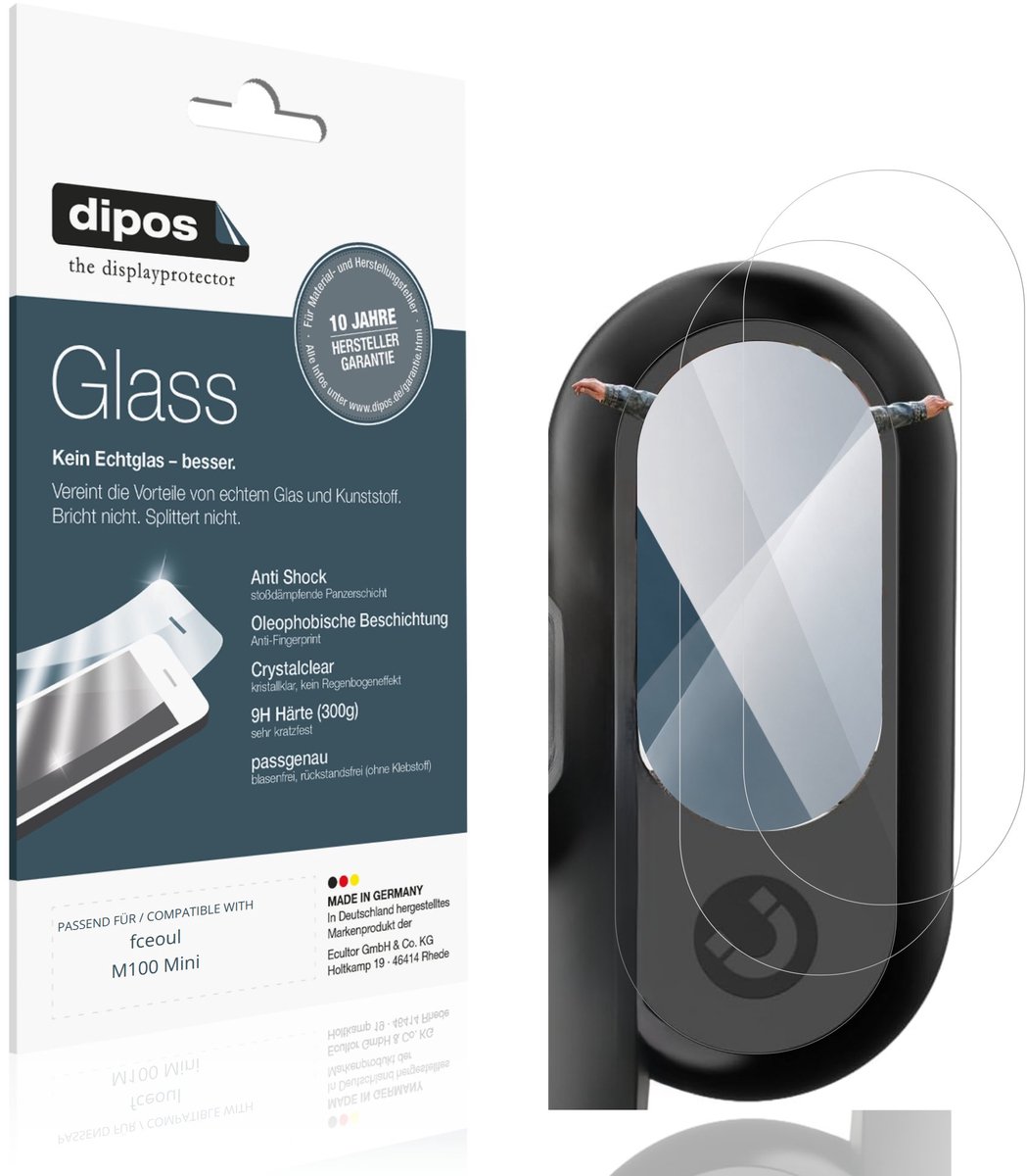 dipos – 2x Pantserfolie geschikt voor fceoul M100 Mini | 9H Screenprotector