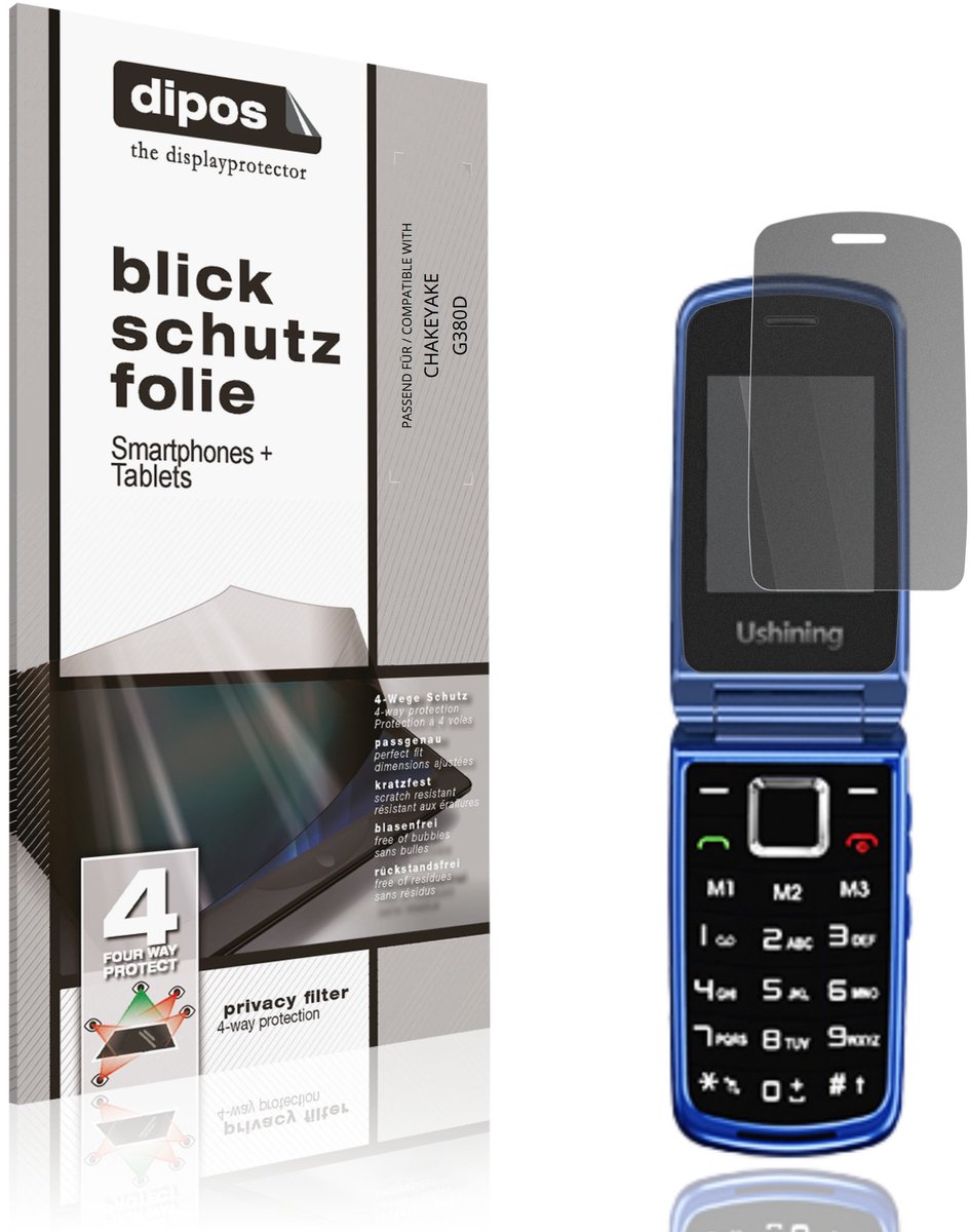 dipos – Matte Privacy Screenprotector geschikt voor CHAKEYAKE G380D | Anti-Spy Beschermfolie