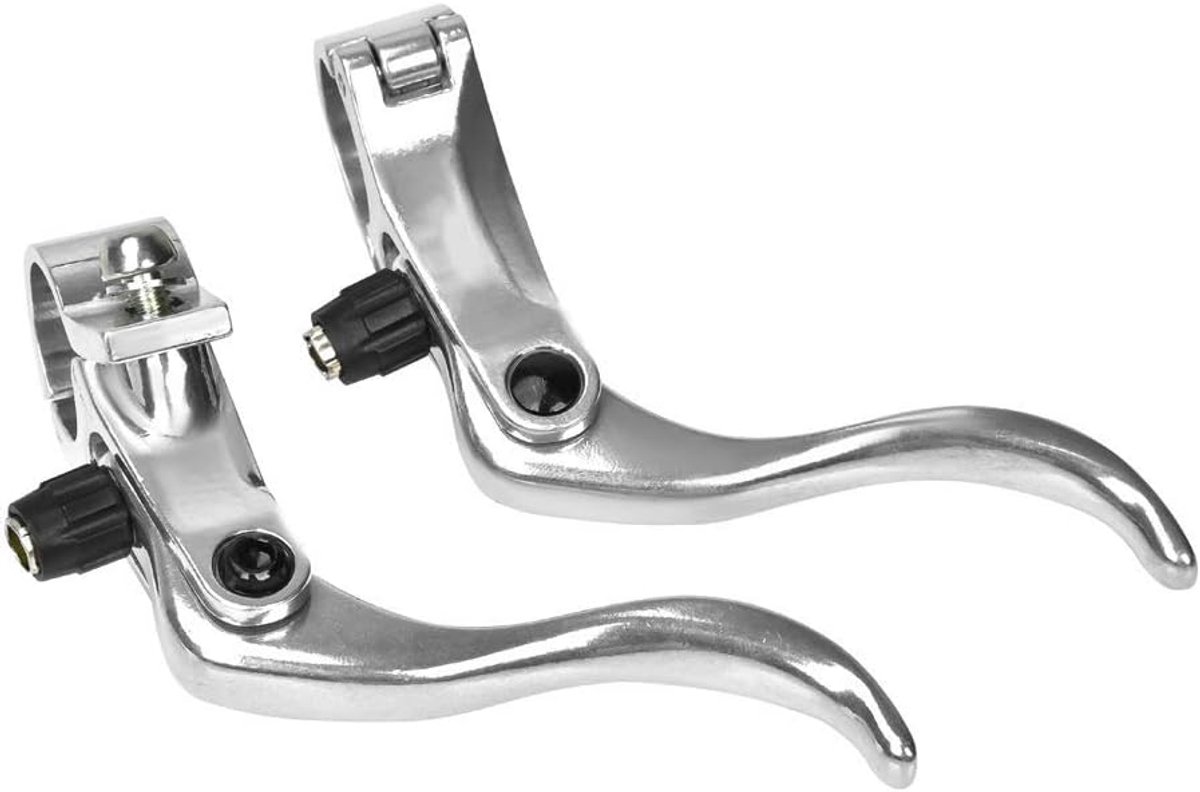 SnelShoppen - Remhendel 22mm, Remhendel Fiets Links/Rechts, Handremhendel, 1 Paar Aluminium Legering BMX Race Mountainbike, Schijfrem, Bar Handle, Zwa