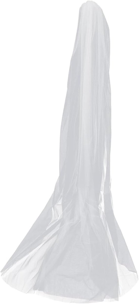 Bruidsluier Dubbele Laag 3 m - Wit - Inclusief Kam - Elegante Look voor de Grote Dag - ShopVlot