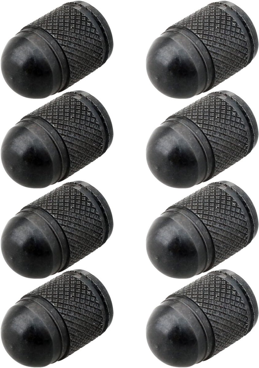 8pcs Bullet type Aluminum Dust Caps Universal Prevent Corrosion Car Motorcycle Valve Caps Black - ShopVlot