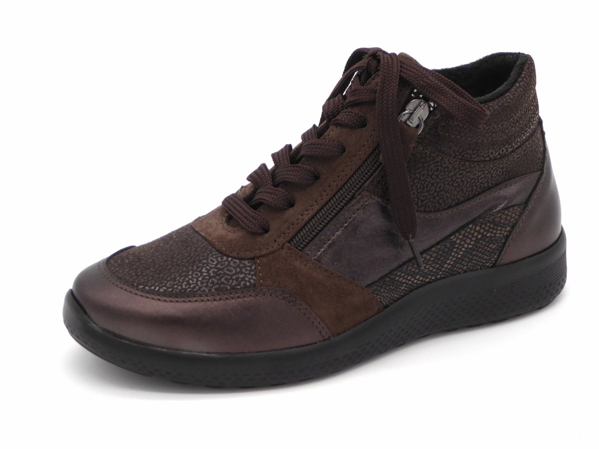 Sens Dames Veterboot - 1421-13108-005 Bruin/Combi - Wijdte K - Maat 37