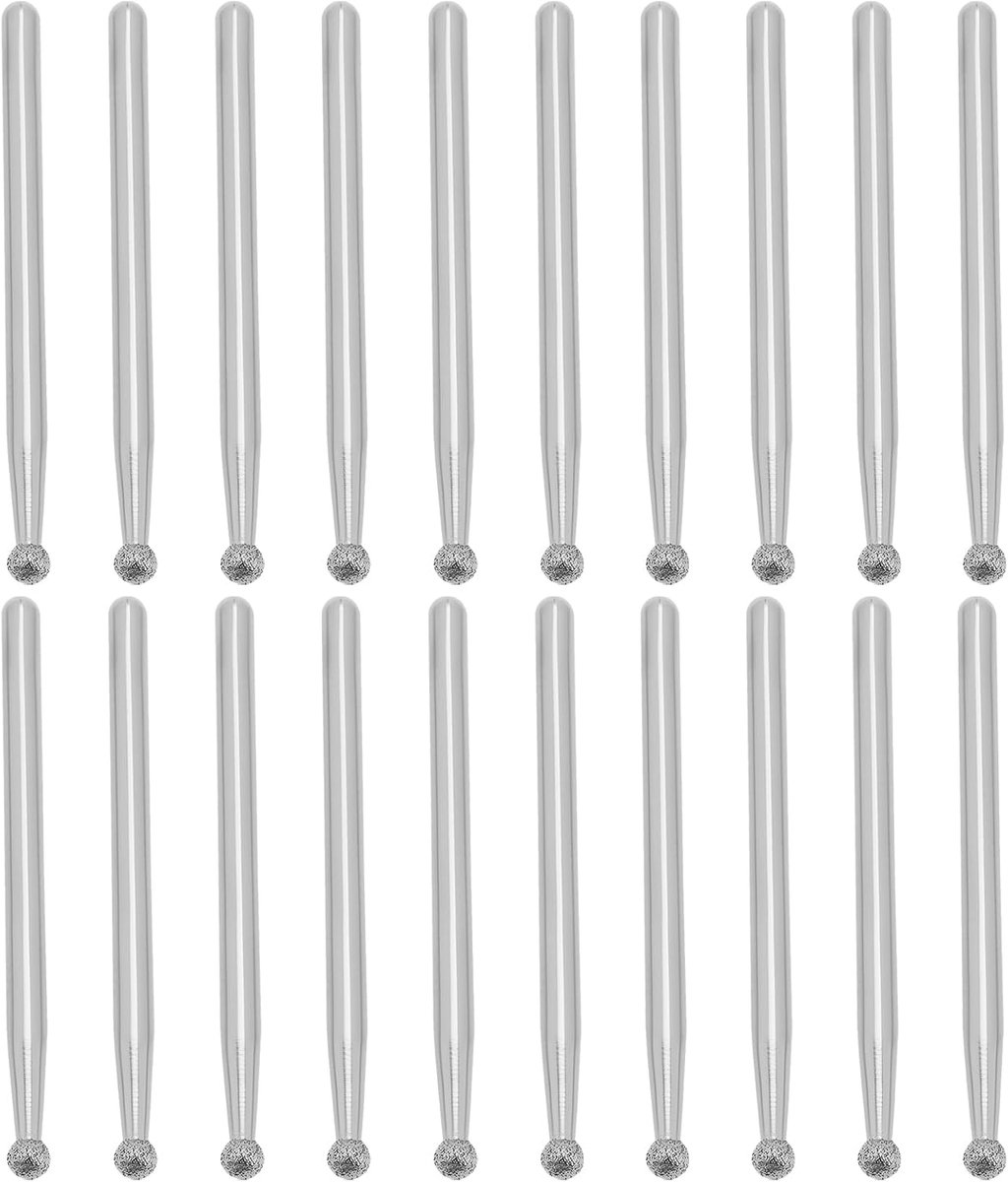 SnelShoppen - 20 Stuks 3x3mm Diamanten Bolfrezen Set #150 voor Juwelen, Glas en Keramiek Scherpen, 45mm Lengte, Sterk en Duurzaam