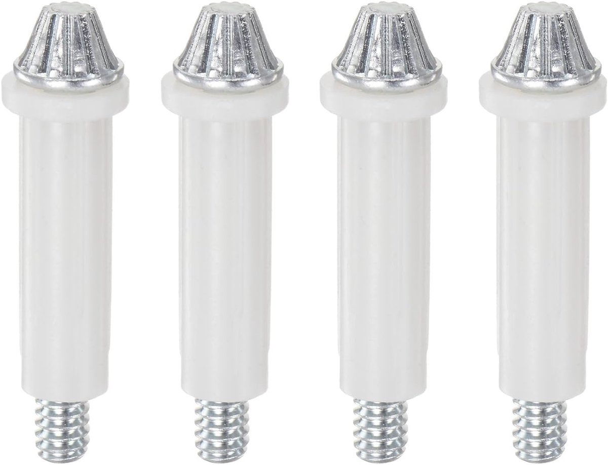 SnelShoppen - 4-Pack Vouwdeur Onder Pivot Scharnier, 50mm Lengte Vervangingsonderdelen voor Vouwdeuren, Kledingkasten, Sluitdeuren, Sterk RVS en Kunst