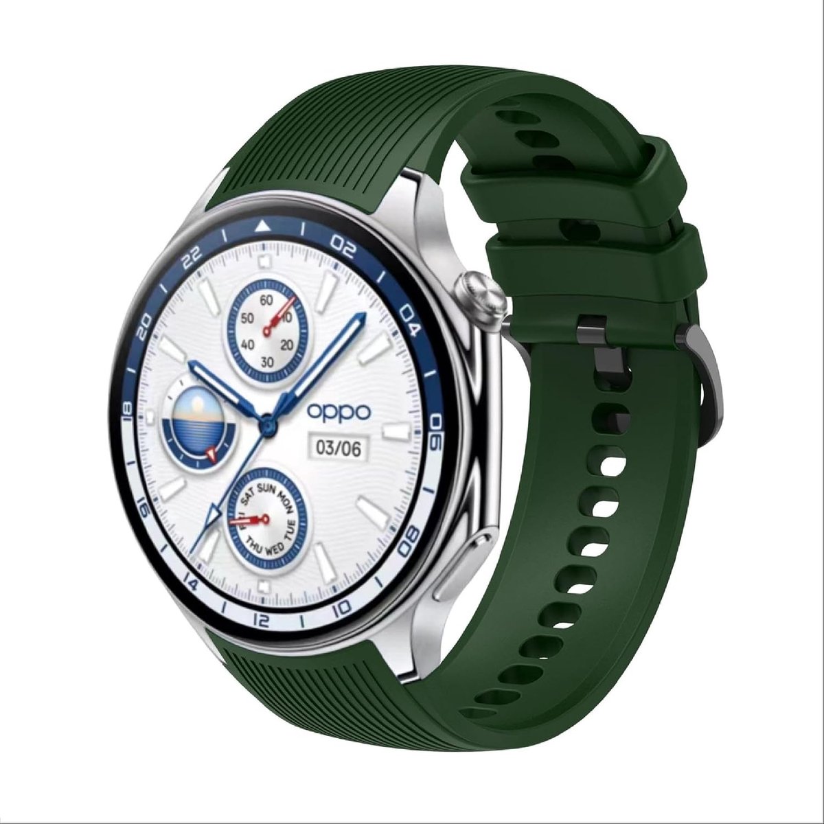 SnelShoppen - Comfortabele Soft Silicone Horlogeband voor OnePlus Watch 3 - Army Green - Ideaal voor Sport en Dagelijks Gebruik