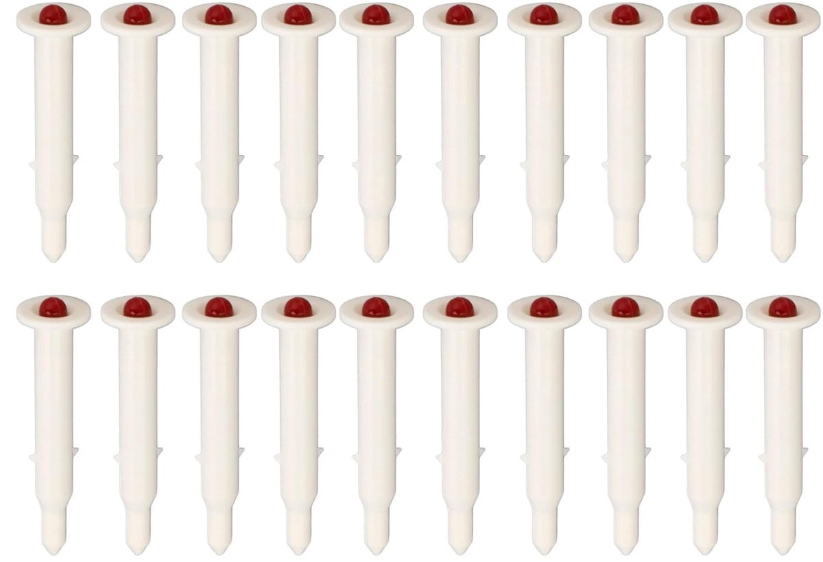 SnelShoppen - Wegwerp Kippen Pop-up Thermometer, 20 Stuks Kookthermometer met Kunststof, Actief bij 175-180℉ voor Perfecte Kookresultaten in Keuken