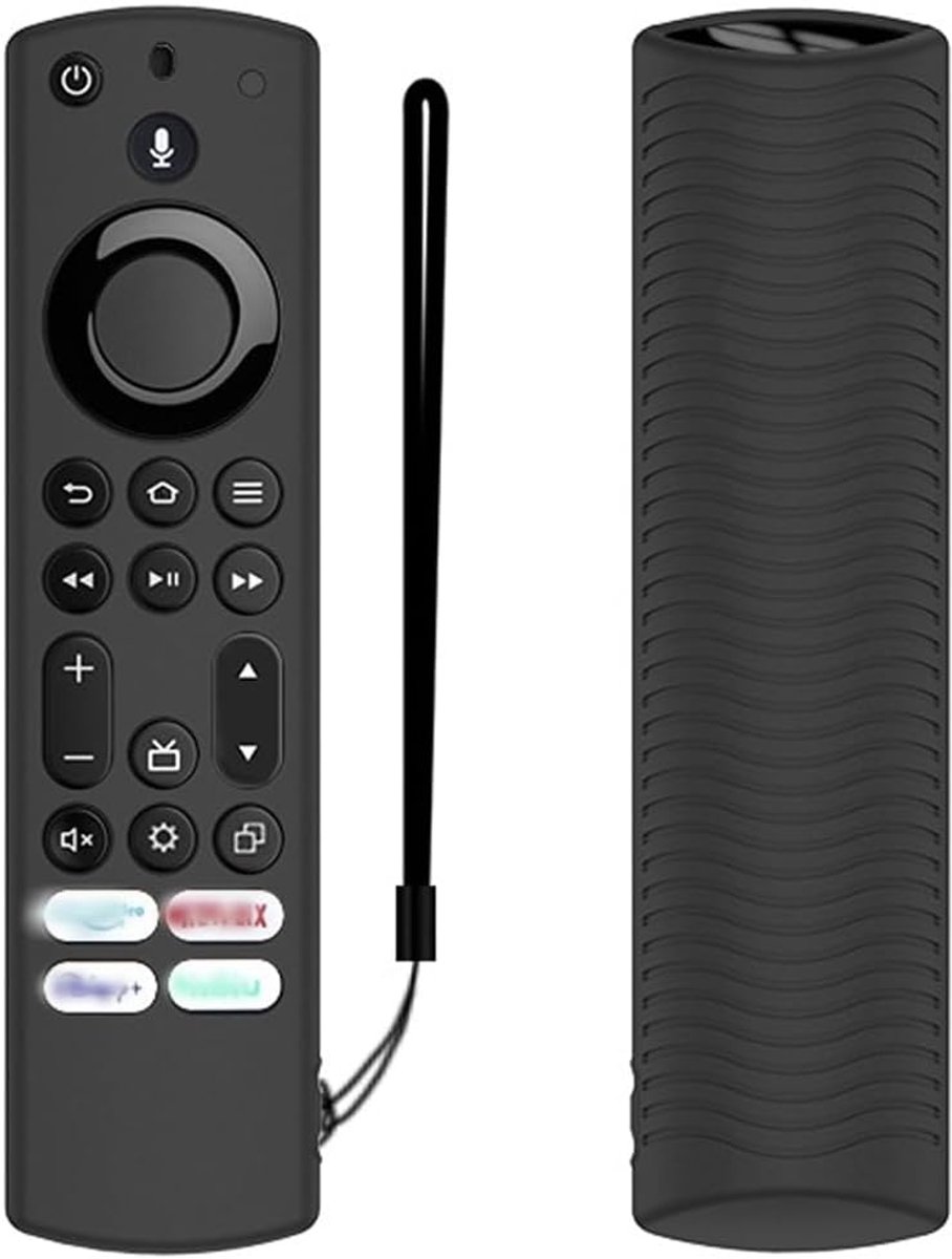 SnelShoppen - Afstandsbediening Hoes voor Toshiba en Insignia NS-RCFNA-21, CT-RC1US-21, CT95018 / Fire TV, Antislip Siliconen Beschermhoes, Flexibel e