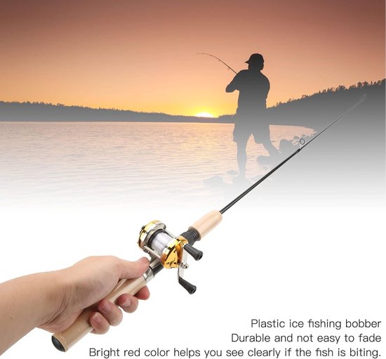 Complete Ice Fishing Set met 75 cm Vissstaaf, Duurzame Reel en Metalen Jigs voor Winterse Visavonturen — afbeelding 2