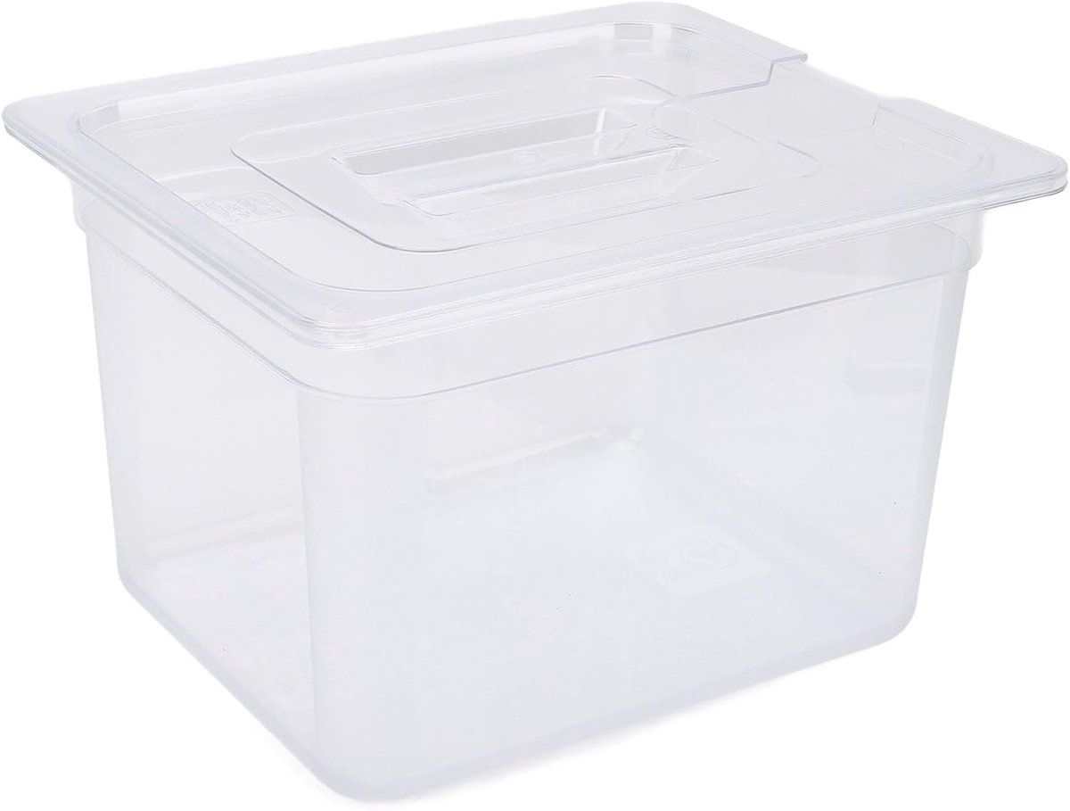 SnelShoppen - 12L Slow Cooker Container met Deksel, Sous Vide Pot Kookcontainer, Temperatuurbereik -40°C tot 100°C, Geschikt voor Slowcookers tot 62mm