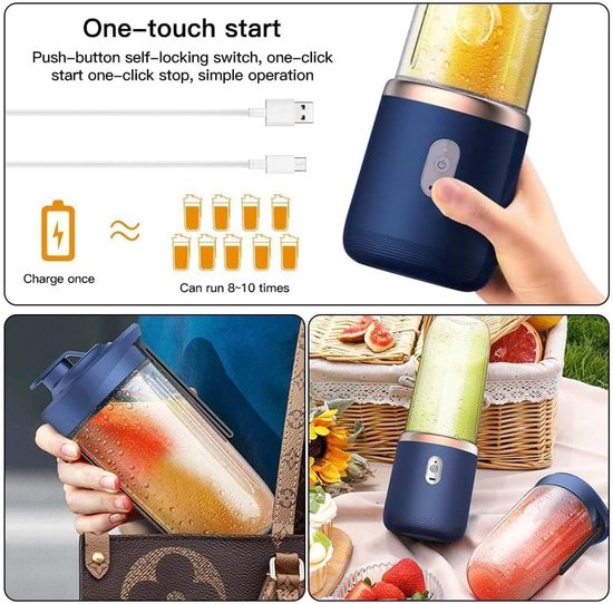 Blender To Go - Smoothie Maker - Draagbare Blender - blenderitem van Merkloos — afbeelding 4