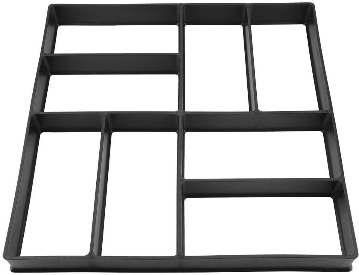 Beton Vorm - Stapsteen Mal - Tuinpad Aanleggen - Geometrisch Patroon - 40 x 40 x 4 cm - Zwart