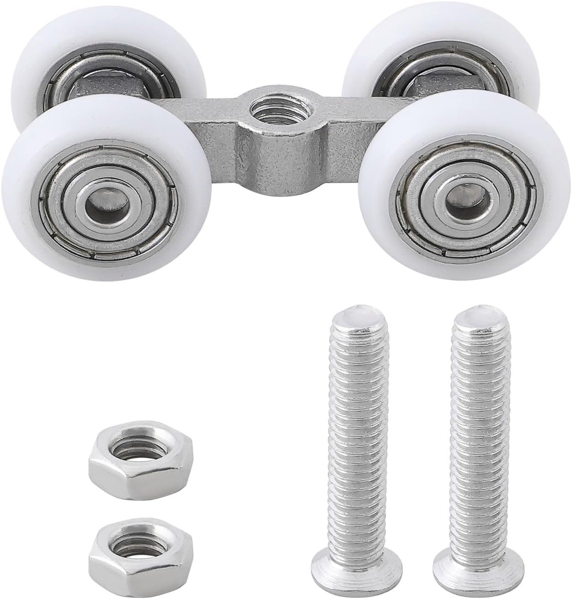 2Pcs Sliding Door Roller 304 Stainless Steel Bearing Small Hanging Wheel Roller for Home Sliding Door Bathroom Glass - ShopVlot