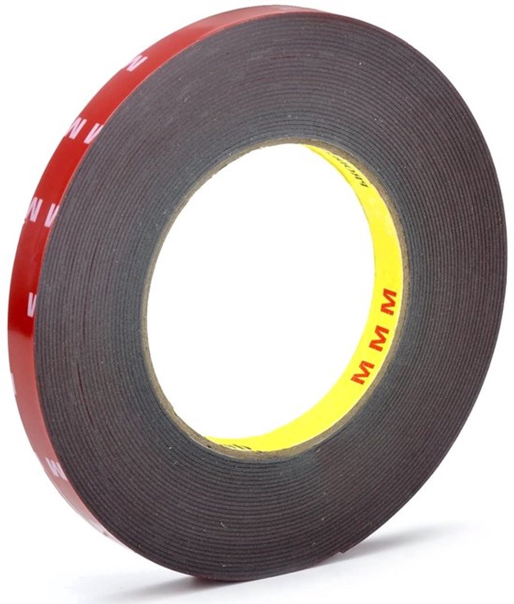Extra sterke dubbelzijdige tape - Waterdicht, hittebestendig, 10m x 12mm voor auto, muur, LED-strips en interieurdecoratie