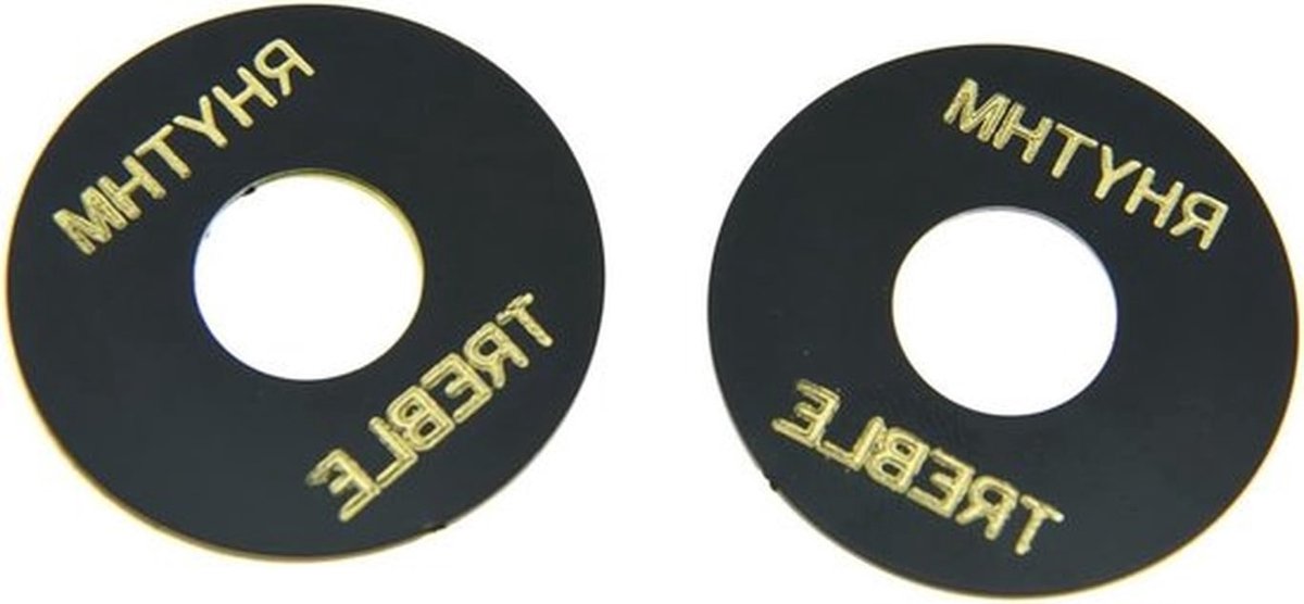 Zwarte Treble Plate met Gouden Letters voor Muziekinstrumenten en Decoratie