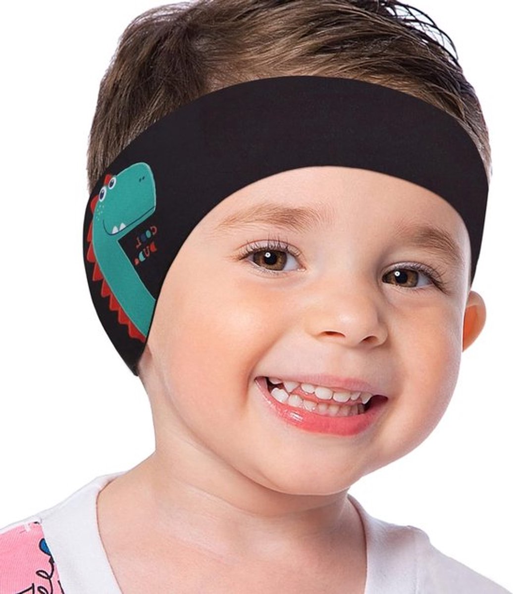 Kinderen Zwemhoofdband met Dino Design - Schattige Oorkappen voor Wateractiviteiten, Neopreen en Elastisch