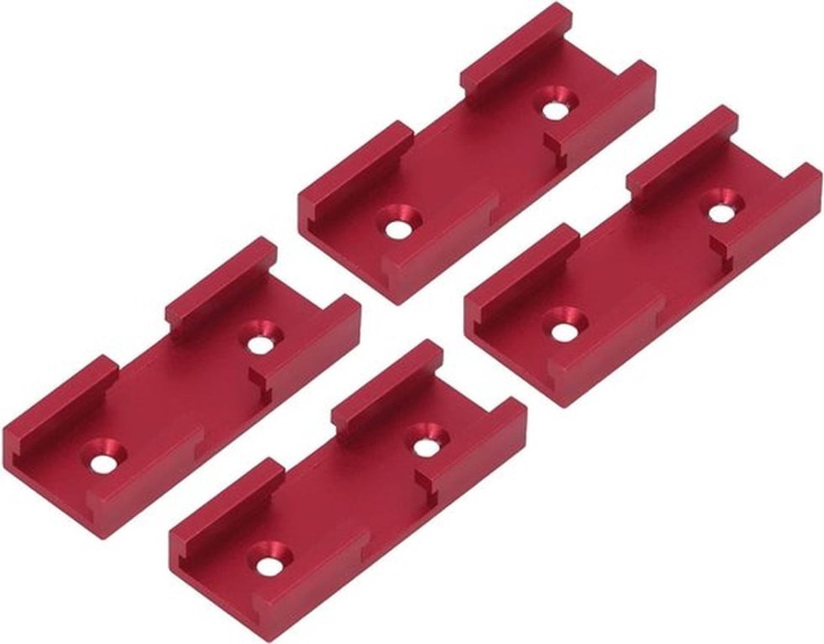 Cross Slide Set van 4 stuks, Aluminium T-rail Crossing Pieces voor doe-het-zelf-projecten en modelbouw