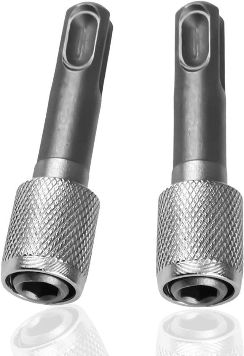Set van 2 SDS Plus Adapters 6.35mm (1/4'') - Hex shank boorkop converter voor slagboormachines en hamerboren, duurzaam en veelzijdig voor zware boorwerkzaamheden