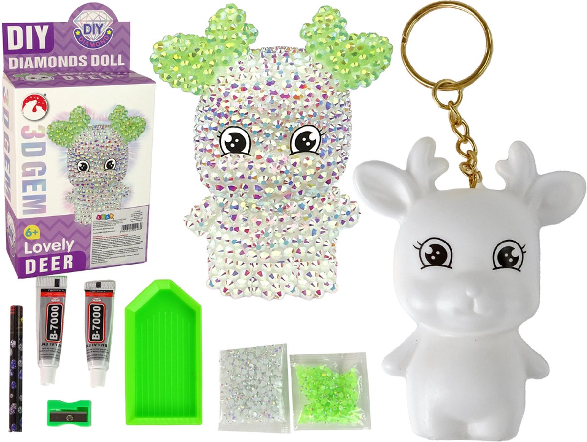 Diy Diamond Creatieve Kit Wit Rendier 3d