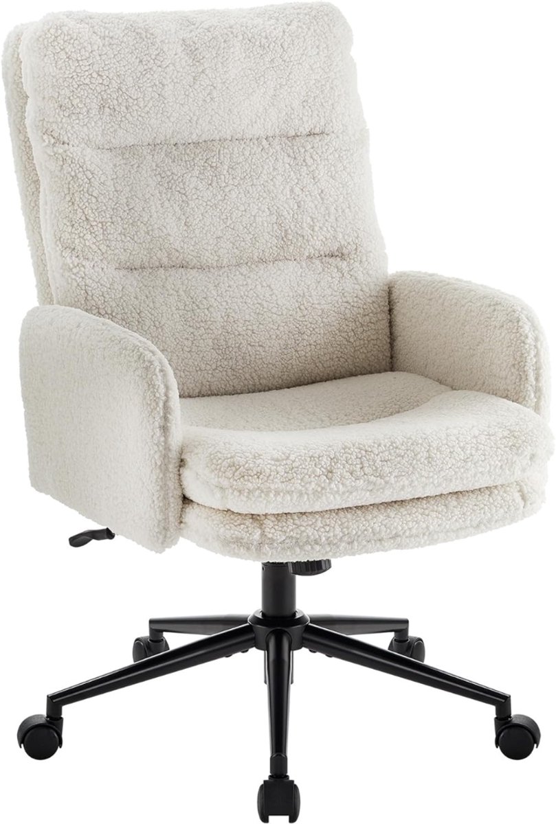 Lìon® Ergonomische Bureaustoel - Bureaustoel - Bureaustoelen - Wit - 72cm x 72cm x 106cm