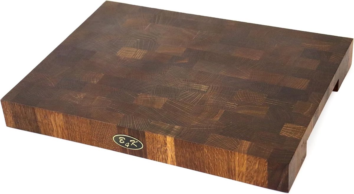 Snijplank - Zwart - 37 x 27 cm - Handgemaakt Eikenhout met Antibacterieel Oppervlak - Voor Kookliefhebbers