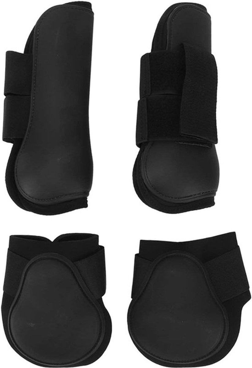 Open Front en balbescherming voor paarden - 4 stuks Beschermende Beenbeschermers voor Springen en Training, Maat L