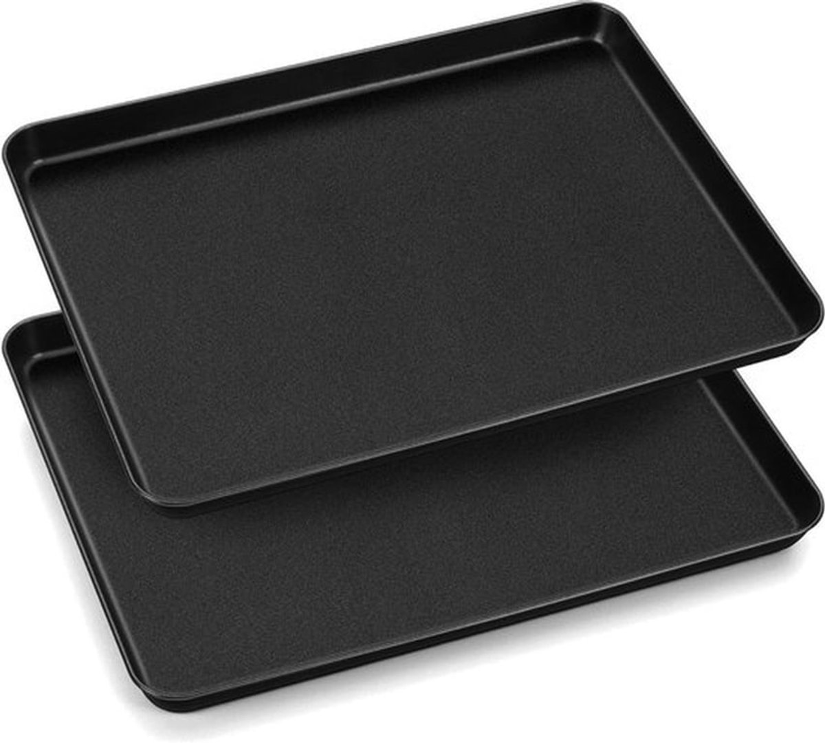 Set van 2 anti-aanbak bakplaten van 40,5x30,5x2,5 cm voor perfect bakken en braden