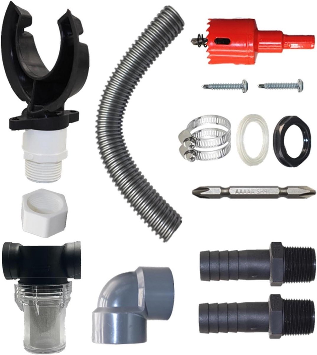Regenwateropvangsysteem - Regenton kit - Water Besparen - Weerbestendig PVC-rubber - 113 Pond - D: Bocht type 100-110