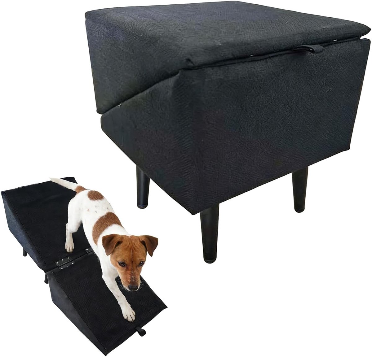 Hondentrap - Hout - 30 x 30 x 62 cm - Opvouwbare Antislip Trap voor Honden en Katten