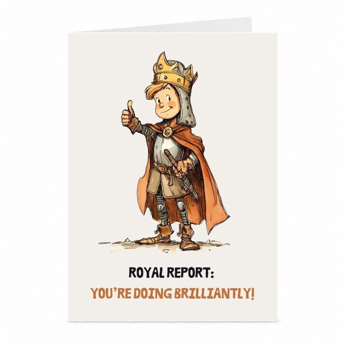 Koning Arthur - Motivatiekaart - JustTheCardGuy - A6 met envelop