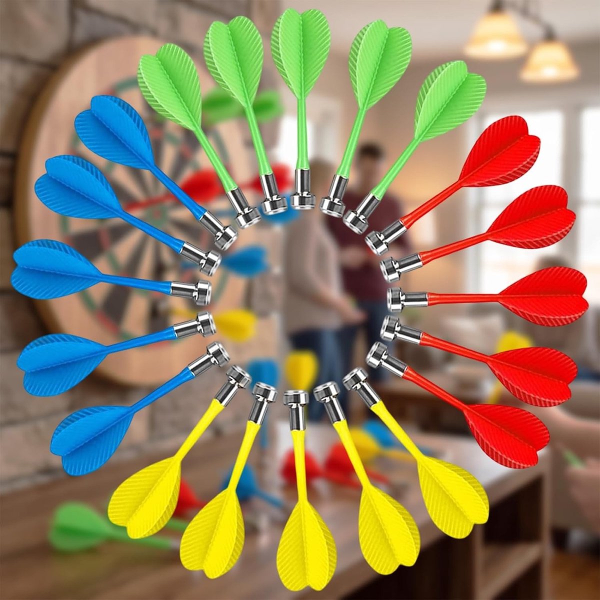 Magnetische Dartpijlen Set van 20 Stuks - Indoor Spel Accessoires voor Gezinnen en Arcade Bars, Geschikt voor Kinderen en Volwassenen