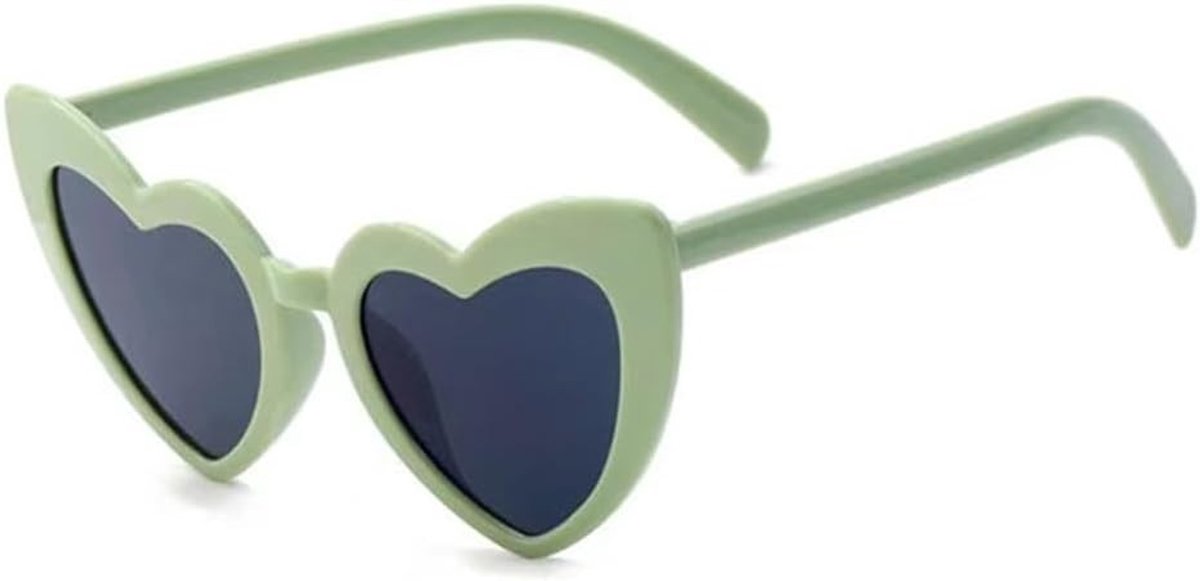 Set van 2 Retro Hart Zonnebrillen - Kleurrijke Vintage Zonnebrillen voor Feestjes, Festivals en Aesthetic Outfits voor Dames en Heren