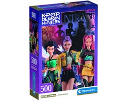 K-Pop Demon Hunters Puzzel 500 Stukjes van Clementoni Compact - Kpop Huntrix Legpuzzel voor Kinderen - K Pop Hobby Cadeau vanaf 6 Jaar