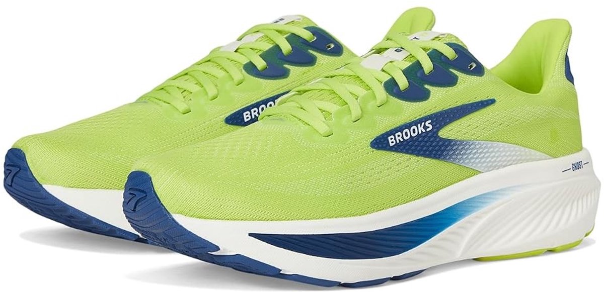 Brooks Ghost 17 - Hardloopschoen - Zuur limoen/marineblauw/wit - 49.5