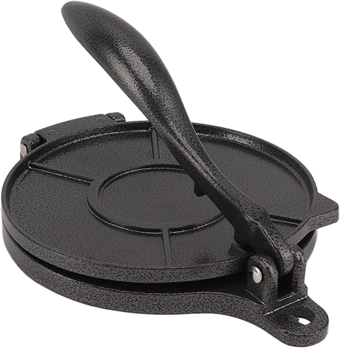 Tortilla Pers - Deegpers Taco - Deeg Vormen - Aluminium Legering - 20 cm - Zwart