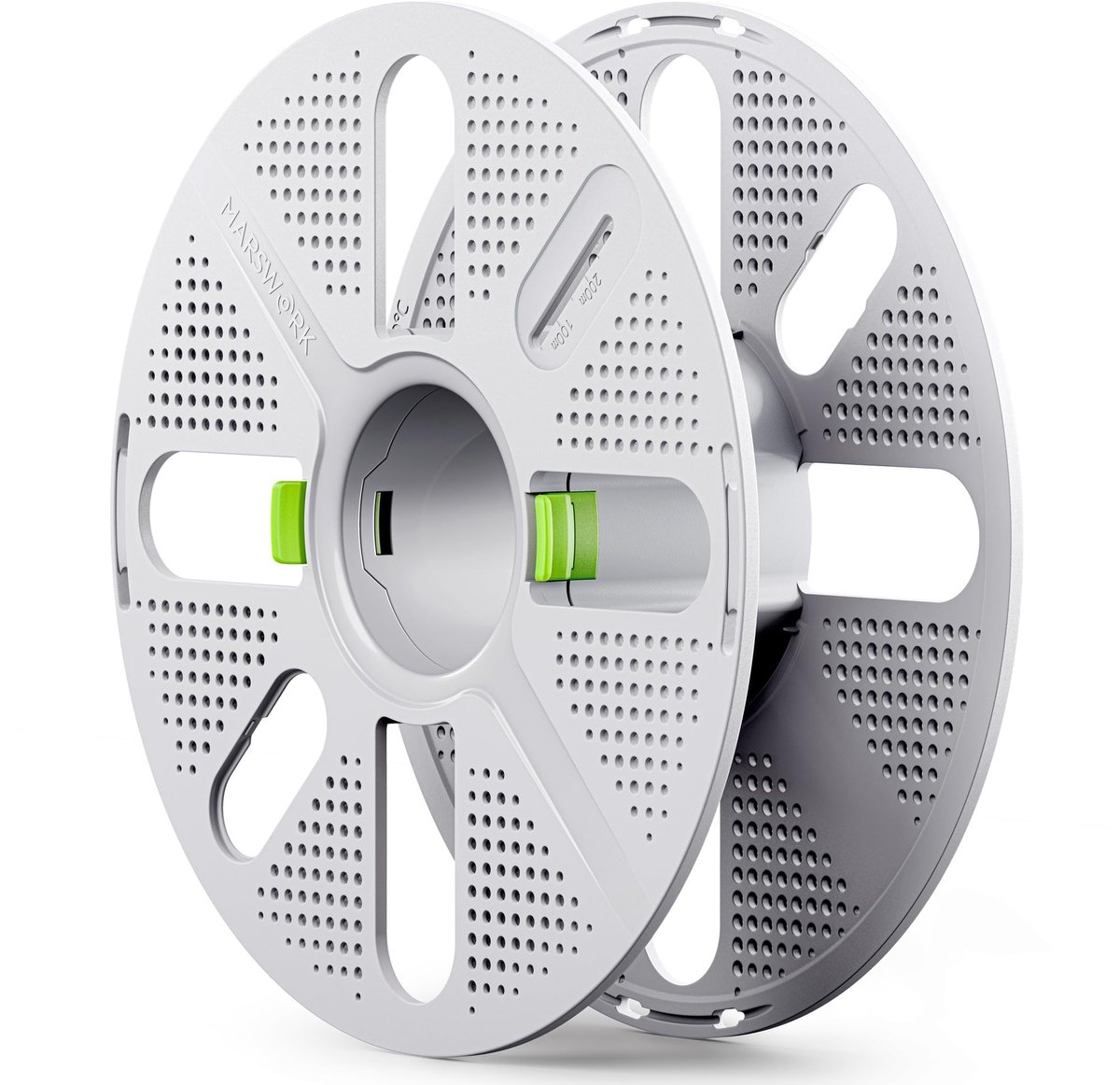 MarsWork Snelwissel Spoel voor Refill Filament, Herbruikbare Filamentspoel met Tweevinger-Openingssysteem, Compatibel - ShopVlot